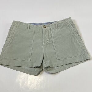 Horny Toad Sage Green Corduroy Utility Shorts Size S Button Fly Cargo
